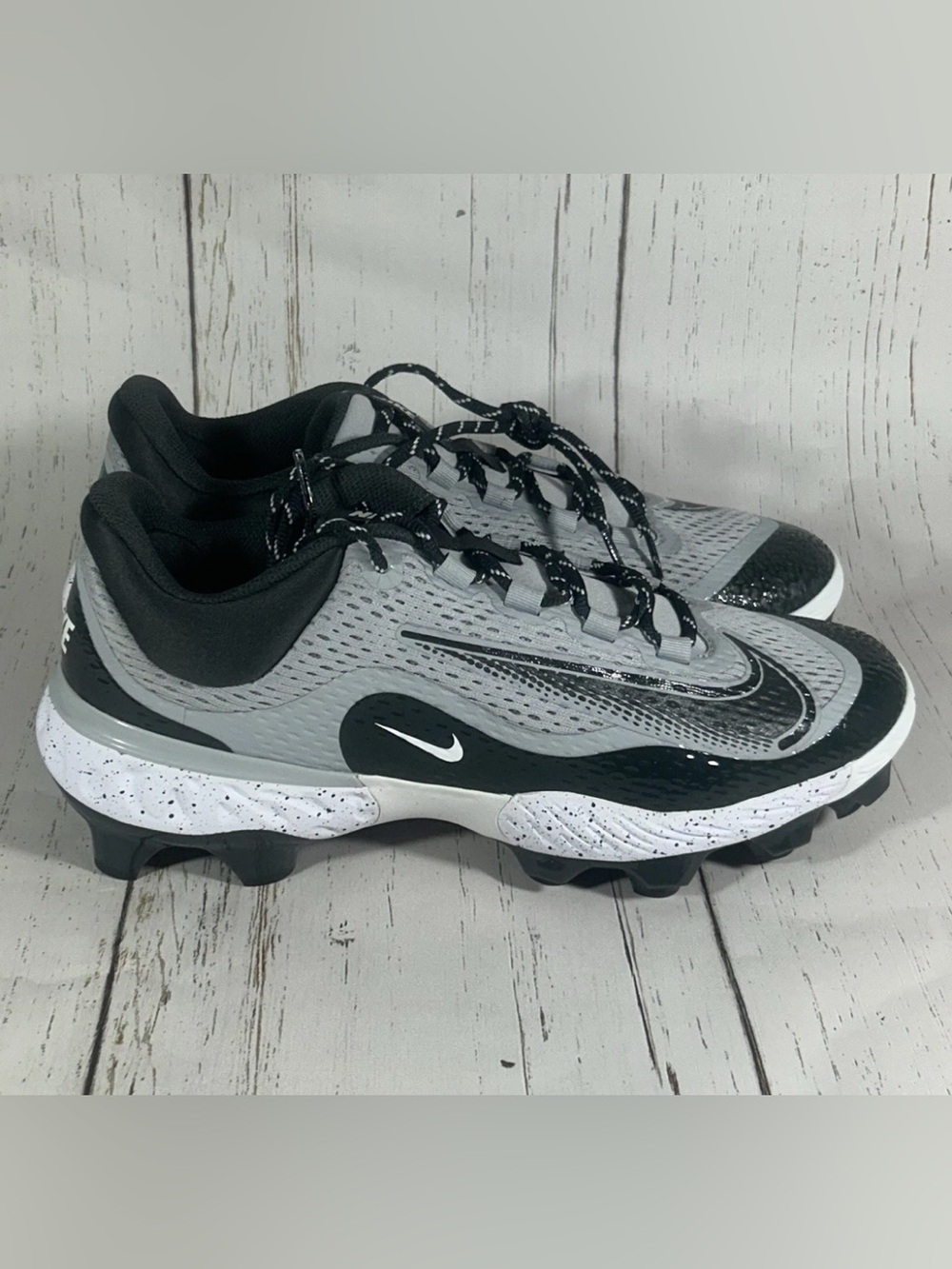 Nike Alpha Huarache Elite 4 Low MCS Mens Baseball Cleats Gray Size 12 FD6221-002